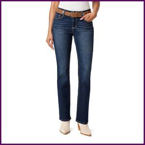Bootcut Mid-Rise Stretch Jeans with Belt - Sizes 0-24
